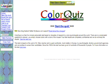 Tablet Screenshot of colorquiz.com